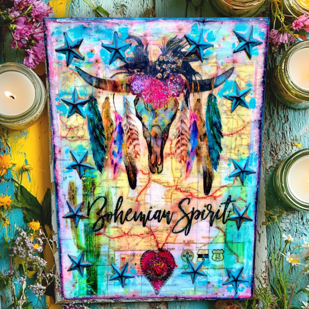 Bohemian Spirit Wall Art with Multicolor Design